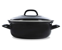 BK Braadpan Fortalit Emaille Zwart ø 30 cm / 5 Liter - zijaanzicht