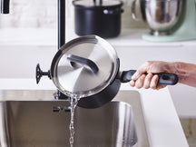 BK Pannenset Flow Cool Zwart 4-delig - RVS - Kookpan ø 16, 18, 20 cm & Steelpan ø 16 cm