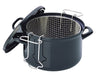 BK Frituurpan / Oliebollenpan met mand Fortalit Emaille Zwart ø 24 cm / 3 Liter