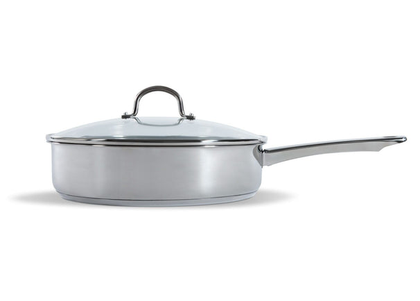 BK Hapjespan met deksel Bright RVS ø 28 cm / 3.8 Liter - zonder anti-aanbaklaag