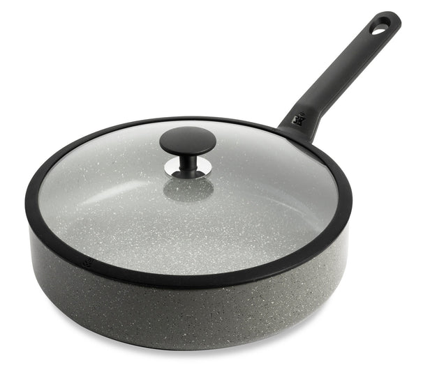 BK Hapjespan met deksel Granite Grijs ø 28 cm / 4.2 Liter - keramische anti-aanbaklaag