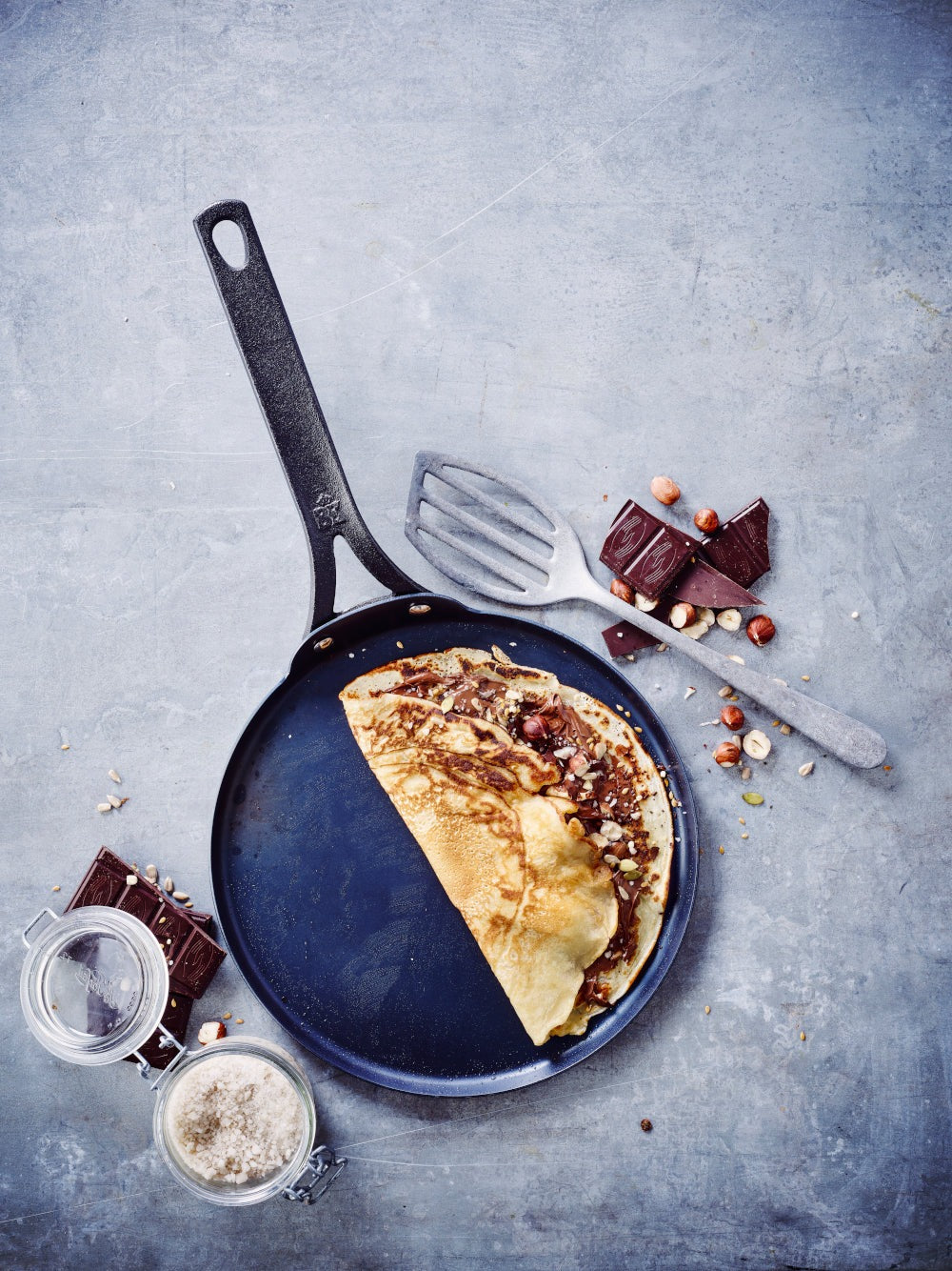 BK Pannenkoekenpan / Crêpepan Black Steel Plaatstaal ø 26 cm - sfeerbeeld 1
