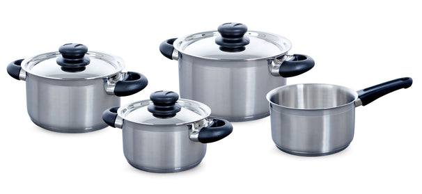BK Pannenset Karaat+ RVS 4-delig - Kookpan ø 16, 18 & 20 cm & Steelpan ø 16 cm
