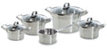BK Pannenset Premium+ RVS 5-delig - Kookpan ø 16, 18 & 20 cm, Steelpan ø 16 cm & Soeppan ø 24 cm
