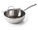BK Sauteuse Superior Tri-Ply RVS ø 24 cm - met deksel - zonder anti-aanbaklaag