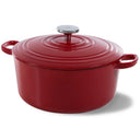 BK Braadpan Bourgogne Chili Red Gietijzer ø 26 cm / 5.3 Liter - geëmailleerde anti-aanbaklaag