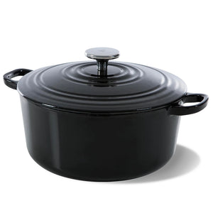 BK Braadpan Bourgogne Jet Black Gietijzer ø 24 cm / 4.2 liter - geëmailleerde anti-aanbaklaag