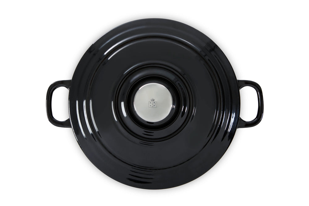BK Braadpan Bourgogne Jet Black Gietijzer ø 26 cm / 5.3 Liter - geëmailleerde anti-aanbaklaag
