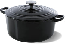 BK Pannenset Bourgogne Jet Black Gietijzer 3-delig - Braadpan ø 24, 28 cm & Grillpan 26x26 cm - geschikt voor alle warmtebronnen