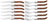 Blackwell Steakbestek Laguiole - Steakmessen & Steakvorken - Rozenhout - 12 Stuks