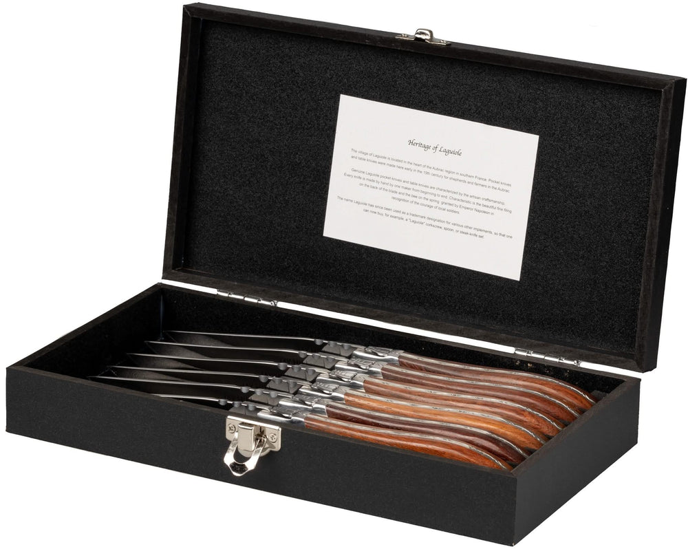 Blackwell Steakmessen Laguiole - Rozenhout - 6 Stuks
