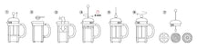 Bodum Cafetière - Caffettiera - French Press met Kunststof Deksel 8 Kops - 1 liter
