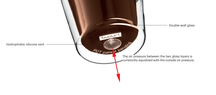 Bodum Dubbelwandige koffie- / theeglazen Canteen - gepatenteerd ventiel - 200 ml - 2 stuks