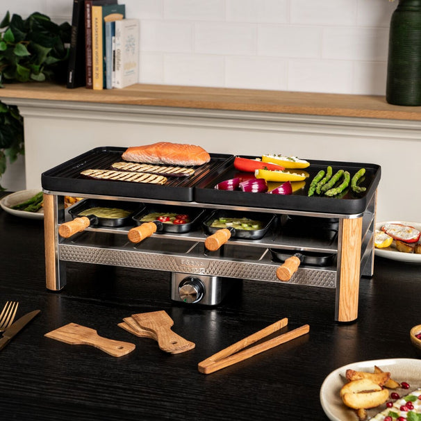 Boska Gourmetstel / Raclette Pro - 8 personen - 1800 W - Keramische anti-aanbaklaag