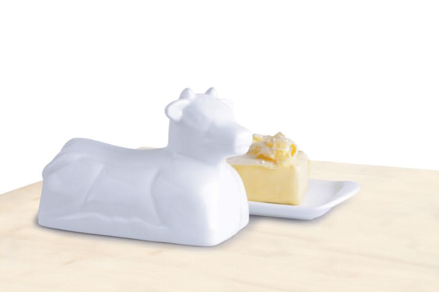 Cookinglife Botervloot Porselein - Koe - 20 x 12 cm