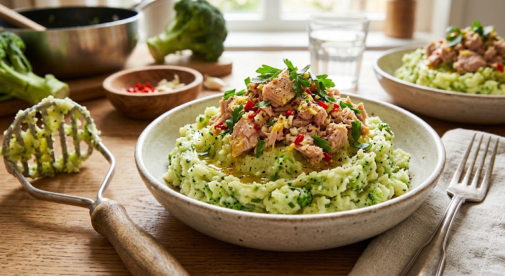 Stevige stamppot met een pittige twist van tonijn en chilipeper