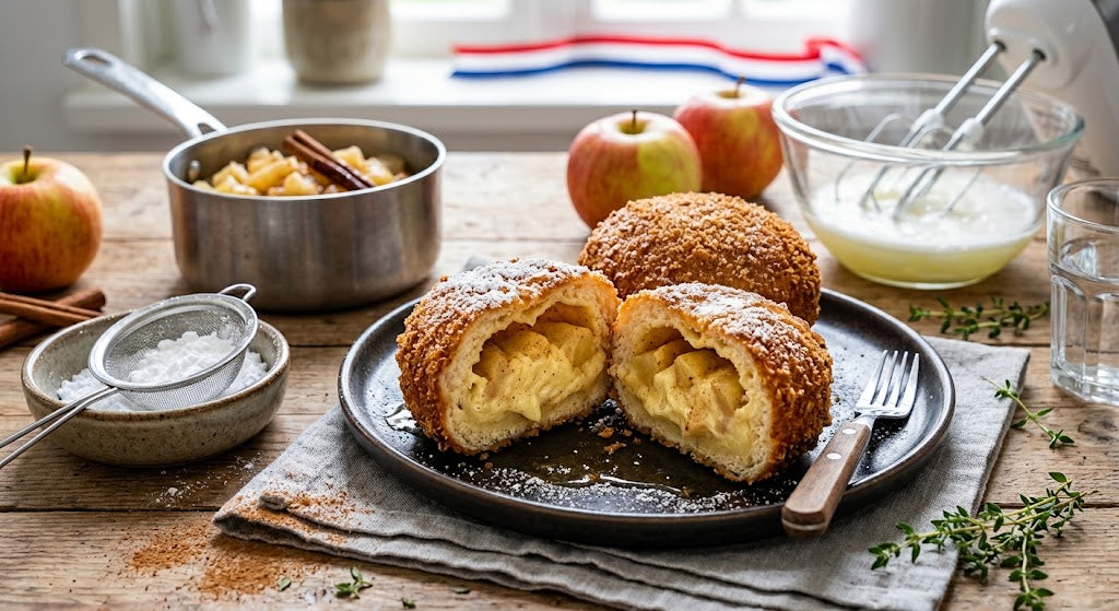 Luchtig, warm en krokant van buiten — appel op zijn best.