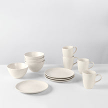 Broste Copenhagen Ontbijtset Nordic Vanilla 12-delig / 4 personen - 4 ontbijtborden, 4 kommen en 4 kopjes