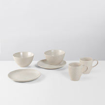 Broste Copenhagen Ontbijtset Nordic Vanilla 6-delig / 2 personen - 2 ontbijtborden, 2 kommen en 2 kopjes