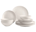 Broste Copenhagen Serviesset Nordic Vanilla 12-delig / 4 personen - 4 dinerborden, 4 ontbijtborden en 4 kommen