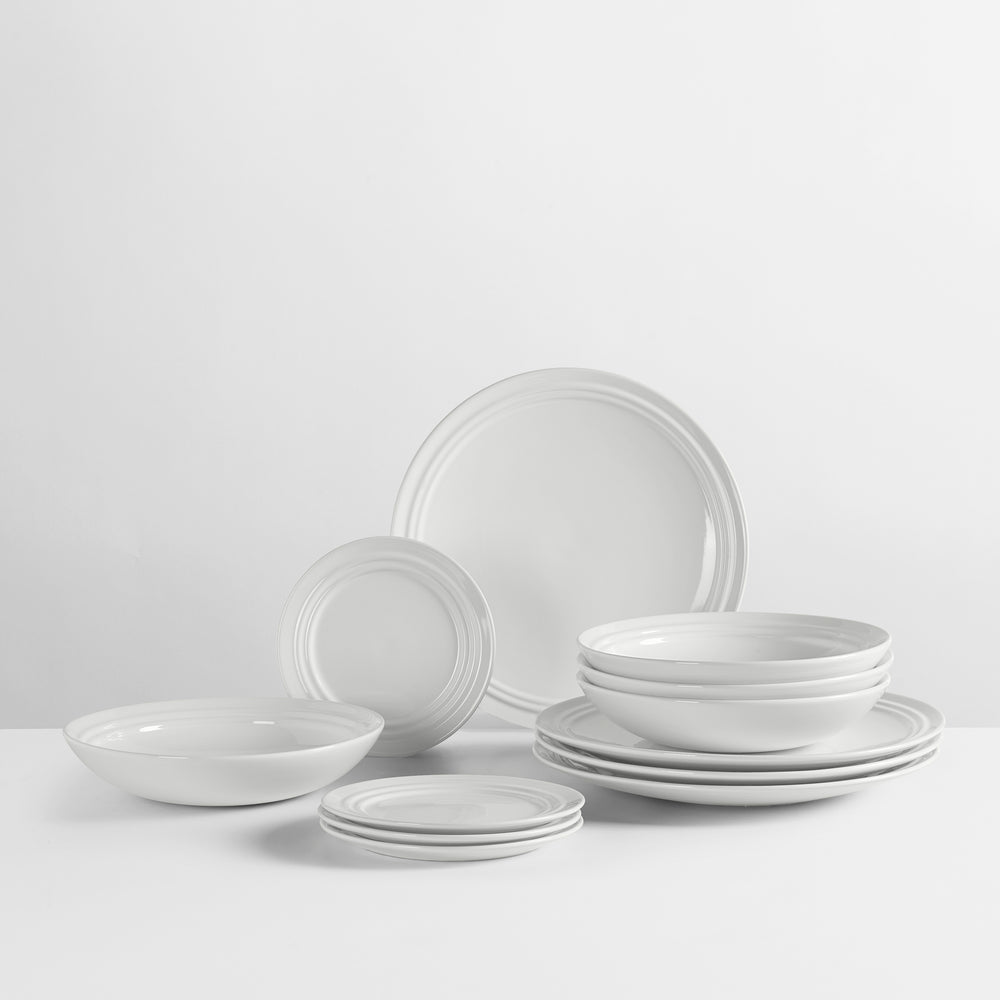 Broste Copenhagen Serviesset Stevns 12-delig / 4 personen - 4 dinerborden, 4 ontbijtborden en 4 diepe borden