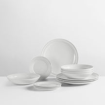 Broste Copenhagen Serviesset Stevns 12-delig / 4 personen - 4 dinerborden, 4 ontbijtborden en 4 diepe borden