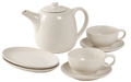 Broste Copenhagen Theeset Nordic Vanilla 7-delig / 2 personen - 1 theepot, 2 bordjes en 2 kop en schotels