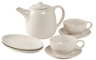Broste Copenhagen Theeset Nordic Vanilla 7-delig / 2 personen - 1 theepot, 2 bordjes en 2 kop en schotels