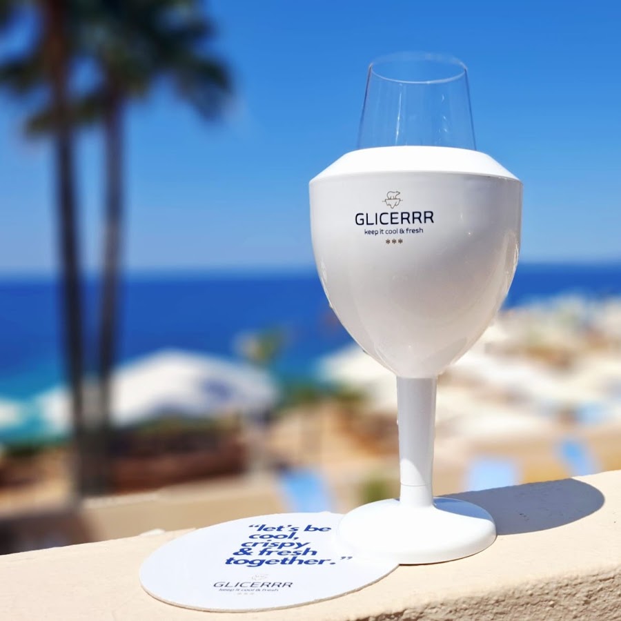 GLICERRR Wijnglas koeler en houder set + glas