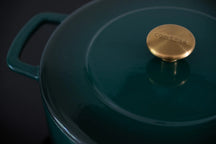 Combekk Braadpan met deksel Gietijzer Holly Green ø 28 cm / 5.3 Liter - detail 1