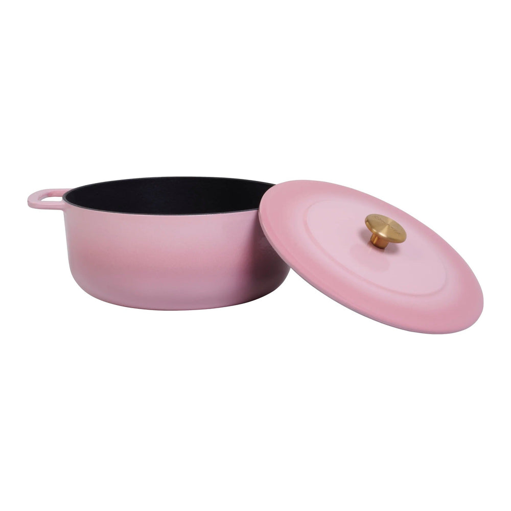 Combekk Braadpannenset Gietijzer Pink 2-delig - Braadpan ø 24 cm - open