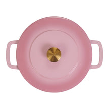 Combekk Braadpan met deksel Gietijzer Pink ø 24 cm / 3.8 Liter - bovenaanzicht