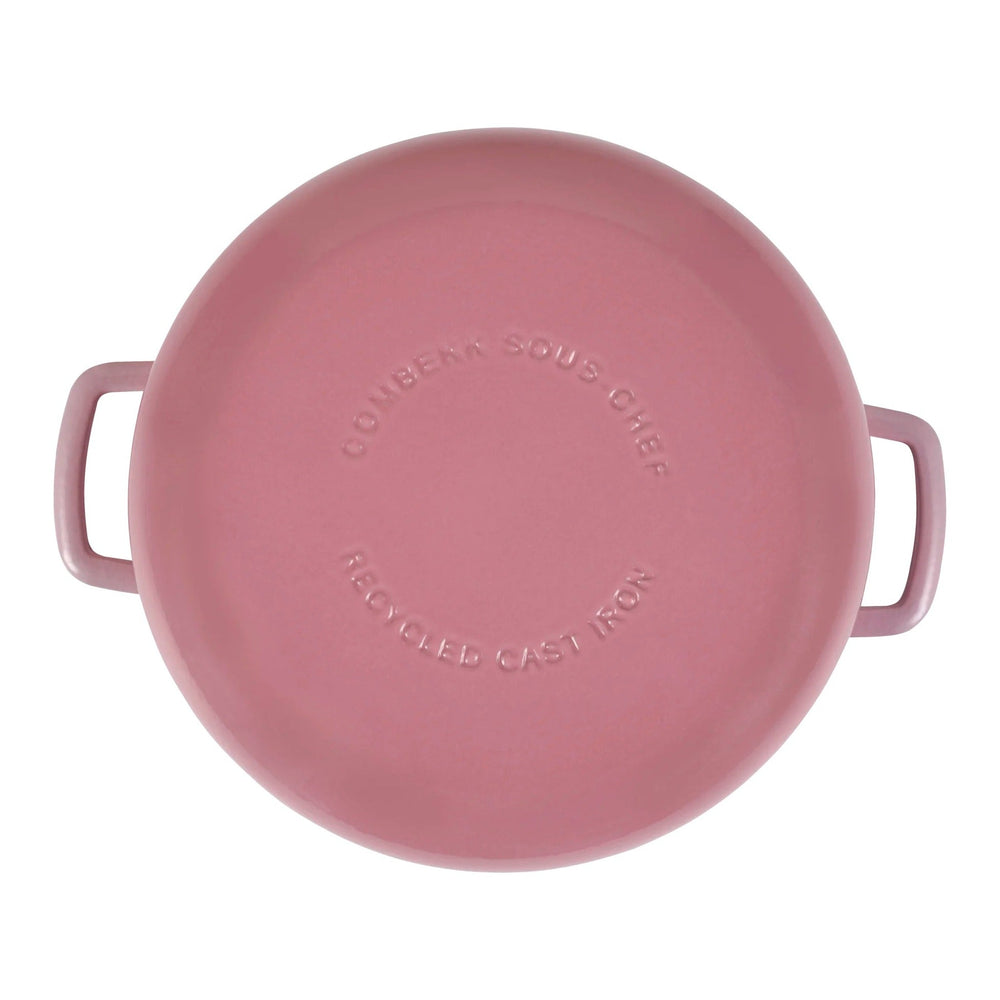 Combekk Braadpannenset Gietijzer Pink 2-delig - Braadpan ø 28 cm - onderaanzicht