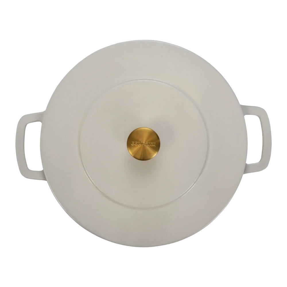 Combekk Braadpan met deksel Gietijzer Sand ø 28 cm / 5.3 Liter - bovenaanzicht