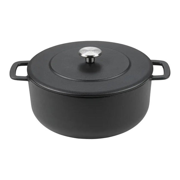 Combekk Braadpan met deksel Gietijzer Zwart ø 24 cm / 3.8 Liter - geëmailleerde anti-aanbaklaag