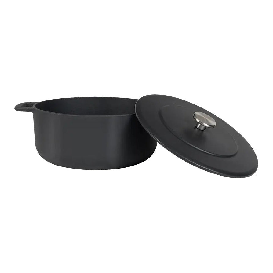 Combekk Braadpan met deksel Gietijzer Zwart ø 24 cm / 3.8 Liter - open