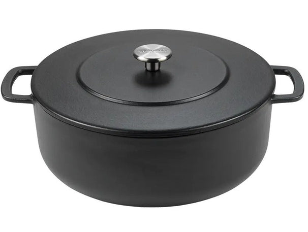 Combekk Braadpan met deksel Gietijzer Zwart ø 28 cm / 5.3 Liter - geëmailleerde anti-aanbaklaag