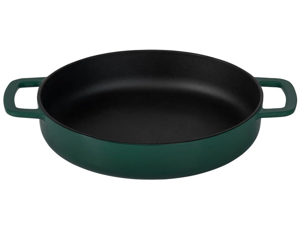 Combekk Koekenpan Skillet met 2 grepen Gietijzer Holly Green ø 28 cm - geëmailleerde anti-aanbaklaag