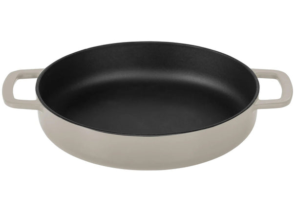 Combekk Koekenpan Skillet met 2 grepen Gietijzer Sand ø 28 cm - geëmailleerde anti-aanbaklaag