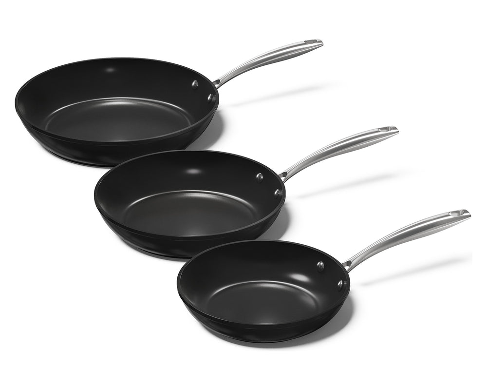 Cook & Pan Koekenpannenset Signature Zwart 3-delig - ø 20, 24 & 28 cm