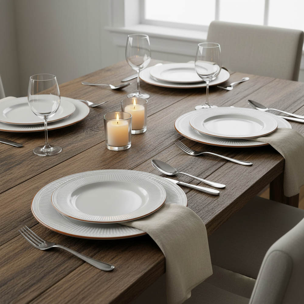 Cookinglife Serviesset Stratton 24-delig / 6 personen - 6 dinerborden, 6 ontbijtborden, 6 diepe borden en 6 kommen