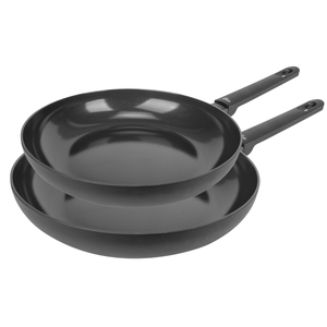 Cookinglife Koekenpannenset Black Cera 2-Delig - ø 24 & 28 cm - geschikt voor alle warmtebronnen - keramische anti-aanbaklaag