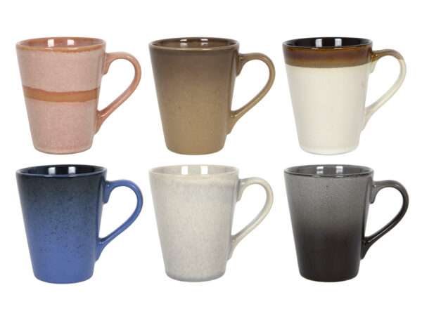 Studio Tavola Cappuccinokopjes - Koffiebekers met oor - Earth - 310 ml - 6 stuks
