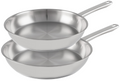 Cookinglife Koekenpannenset Superior Triply RVS 2-Delig ø 24 & 28 cm - geschikt voor alle warmtebronnen - zonder anti-aanbaklaag