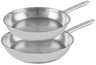 Cookinglife Koekenpannenset Superior Triply RVS 2-Delig ø 24 & 28 cm - geschikt voor alle warmtebronnen - zonder anti-aanbaklaag