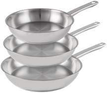 Cookinglife Koekenpannenset Superior Triply RVS 3-delig - ø 20, 24 & 28 cm - geschikt voor alle warmtebronnen - zonder anti-aanbaklaag