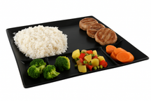 Cookinglife BBQ Borden / Fondueborden / Gourmetborden 5 vakken - 24 x 24 cm - 4 stuks