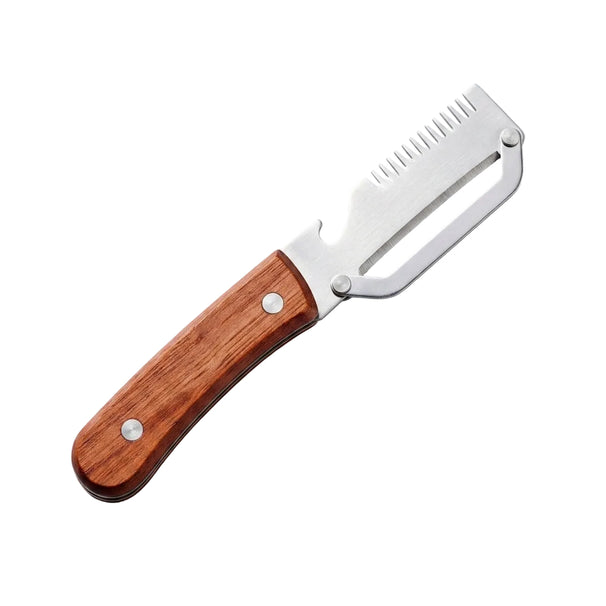 Cookinglife Dunschiller & Juliennesnijder - Hout - Multifunctioneel 3-in-1