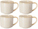 Cookinglife Koffiemokken Serene Zand 330 ml - Aardewerk - 4 stuks