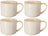 Cookinglife Koffiemokken Serene Zand 330 ml - Aardewerk - 4 stuks